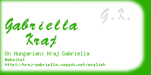 gabriella kraj business card